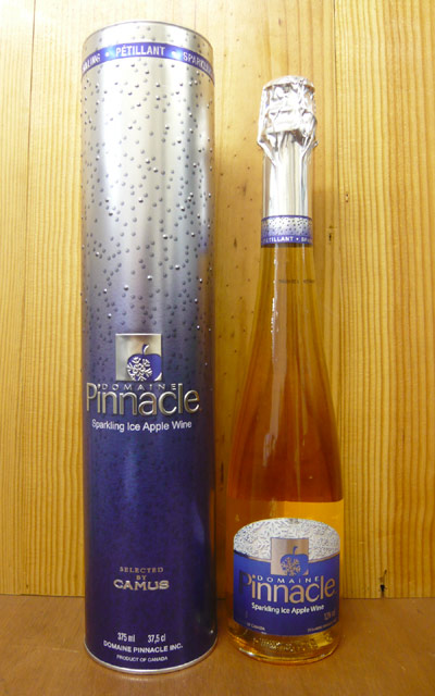 画像1: カミュ“ピナクル”アップル・アイス・ワイン・スパークリング・ドメーヌ・ピナクル(コニャック・カミュ社系列)・豪華筒型ギフト箱入・カナダ産アップルアイス・無添加100％